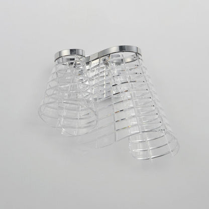 ET2 Lighting Tartan 1 Light LED Wall Sconce, Chrome/Heavy Faceted