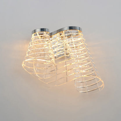 ET2 Lighting Tartan 1 Light LED Wall Sconce, Chrome/Heavy Faceted