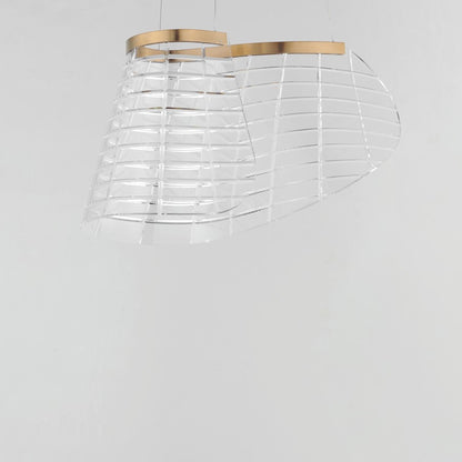 ET2 Lighting Tartan 1 Light LED Pendant, Champagne/Heavy Faceted