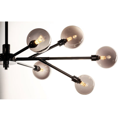ET2 Lighting Asteroid 9-LT LED Small Chandelier, Polished Chrome
