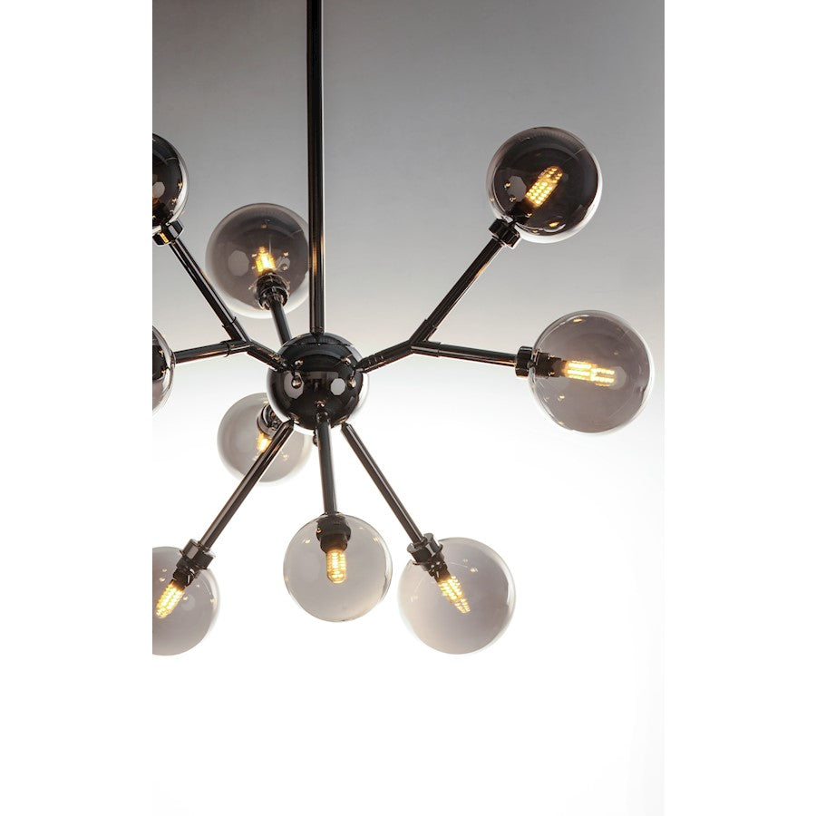 ET2 Lighting Asteroid 9-LT LED Small Chandelier, Polished Chrome