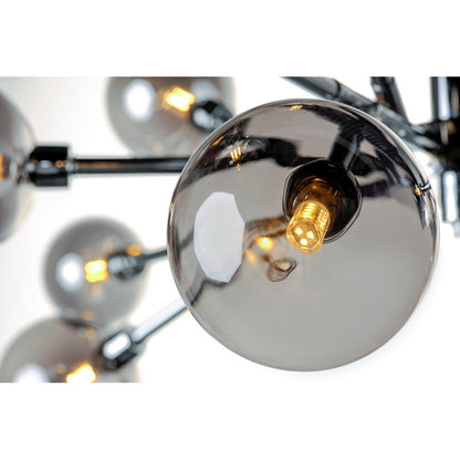 ET2 Lighting Asteroid 9-LT LED Small Chandelier, Polished Chrome