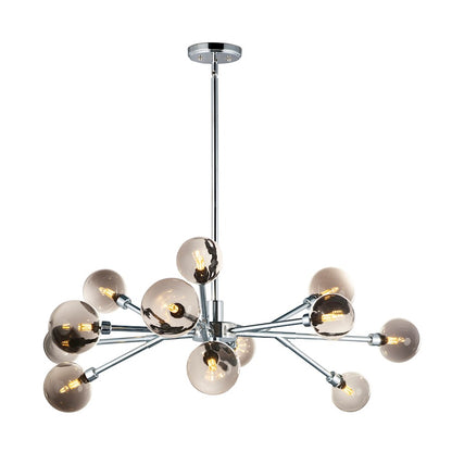 ET2 Lighting Asteroid 12-LT LED Large Chandelier, Polished Chrome