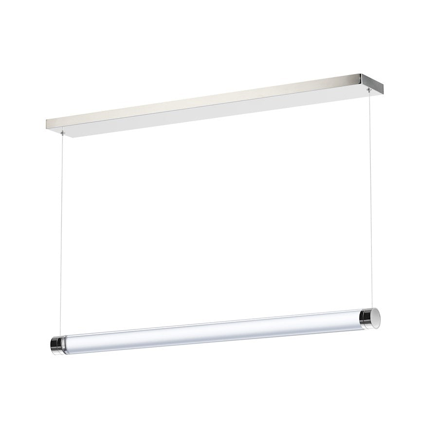 ET2 Lighting Vanish 1Lt 36" LED Pendant, Aluminum/Clear Acrylic