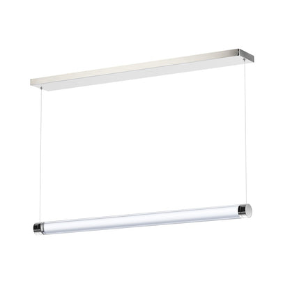 ET2 Lighting Vanish 1Lt 36" LED Pendant, Aluminum/Clear Acrylic