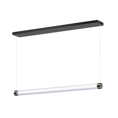 ET2 Lighting Vanish 1Lt 36" LED Pendant, Gunmetal/Clear Acrylic