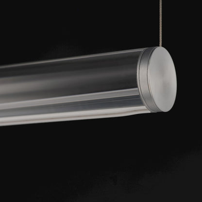 ET2 Lighting Vanish 2Lt 72" LED Pendant, Aluminum/Clear Acrylic