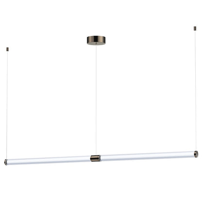 ET2 Lighting Vanish 2Lt 72" LED Pendant, Gunmetal/Clear Acrylic