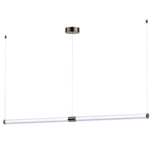 ET2 Lighting Vanish 2Lt 72" LED Pendant, Gunmetal/Clear Acrylic