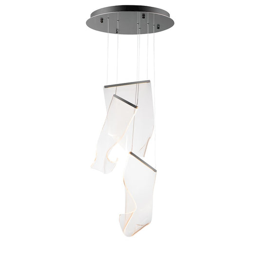 3 Light Pendant, Gunmetal/Acrylic