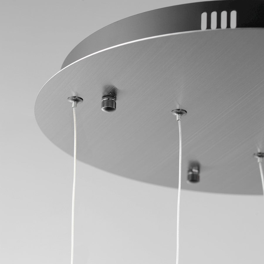 3 Light Pendant, Gunmetal/Acrylic