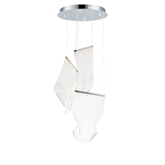 3 Light LED Pendant, Chrome