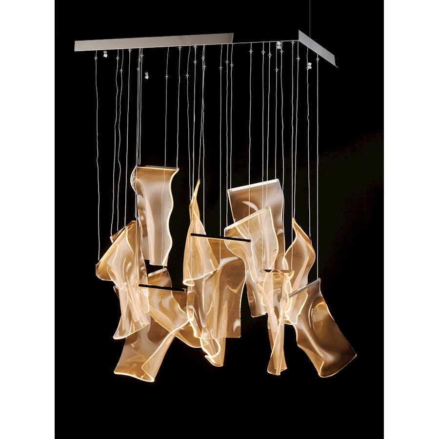 13 Light Pendant, Polished Chrome
