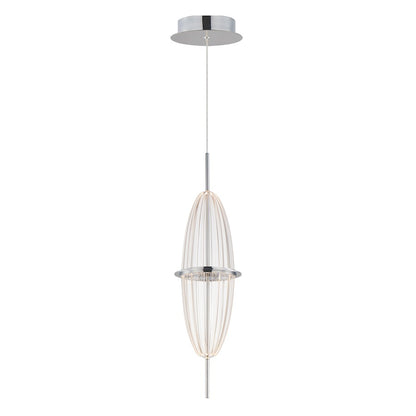 ET2 Lighting Quasar 1Lt LED Mini Pendant, Chrome/Acrylic