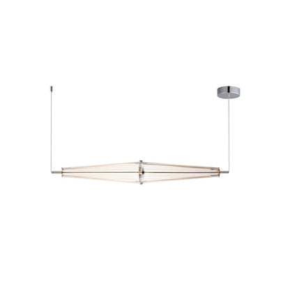 ET2 Lighting Quasar 3Lt 35.5" LED Pendant, Chrome/Acrylic