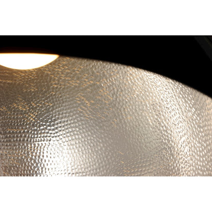 ET2 Lighting Hemisphere LED 1-Light 9" Pendant in Gloss Black/Aluminum
