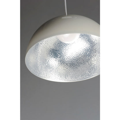 ET2 Lighting Hemisphere LED 1-Light 31" Pendant in Gloss White/Aluminum