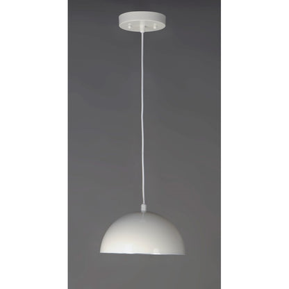 ET2 Lighting Hemisphere LED 1-Light 31" Pendant in Gloss White/Aluminum