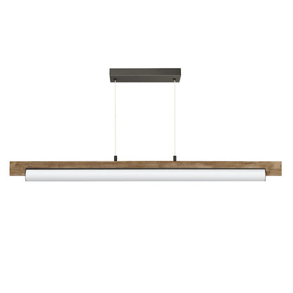 ET2 Lighting Joist 1Lt 45" LED Horizontal Pendant, Wood/Charcoal