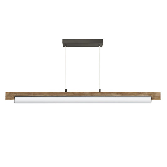 ET2 Lighting Joist 1Lt 45" LED Horizontal Pendant, Wood/Charcoal