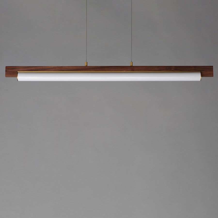 ET2 Lighting Joist 1Lt 45" LED Horizontal Pendant, Alabaster/Brass