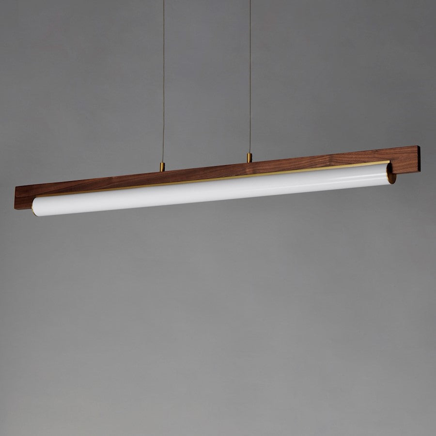 ET2 Lighting Joist 1Lt 45" LED Horizontal Pendant, Alabaster/Brass
