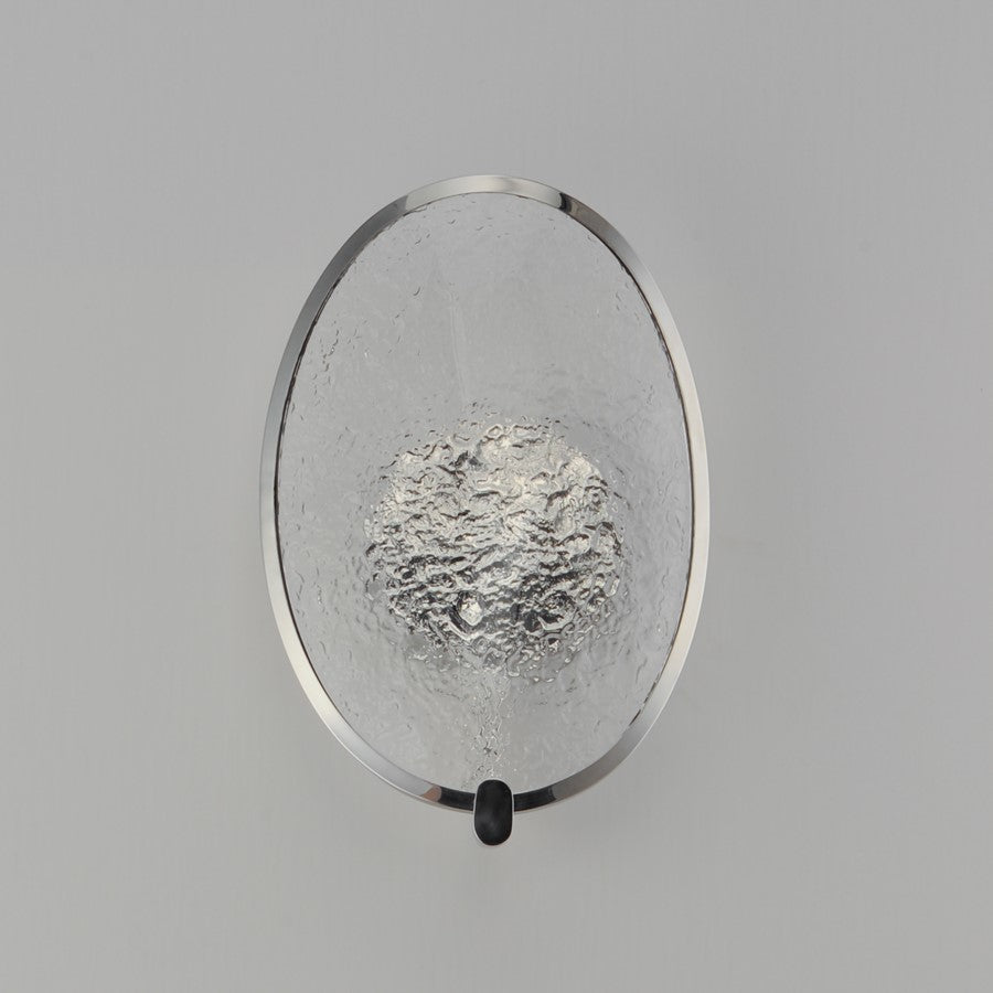 ET2 Lighting Moonscapes 1 Light Wall Sconce, Polished Chrome