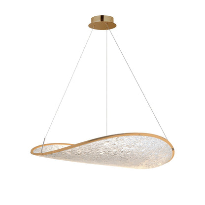 ET2 Lighting Moonscapes 1Lt 23.5" Single Pendant, Brushed Champagne