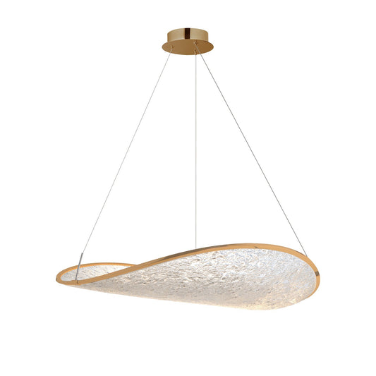 ET2 Lighting Moonscapes 1Lt 23.5" Single Pendant, Brushed Champagne