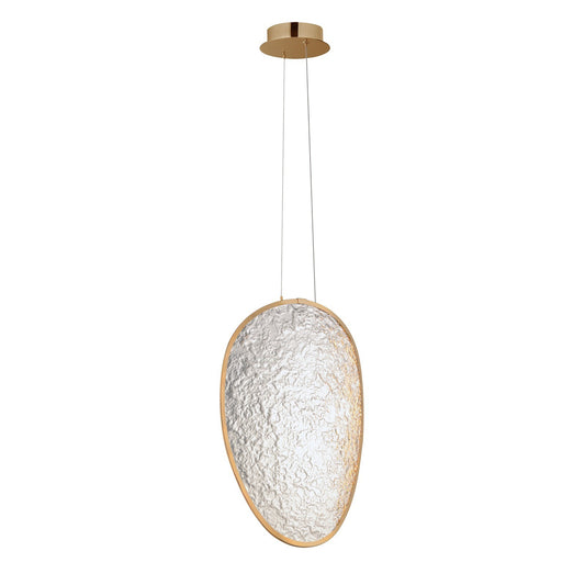 ET2 Lighting Moonscapes 1Lt 13.5" Single Pendant, Brushed Champagne