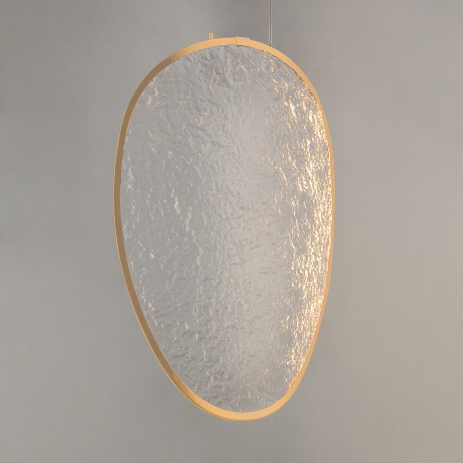 ET2 Lighting Moonscapes 1Lt 13.5" Single Pendant, Brushed Champagne