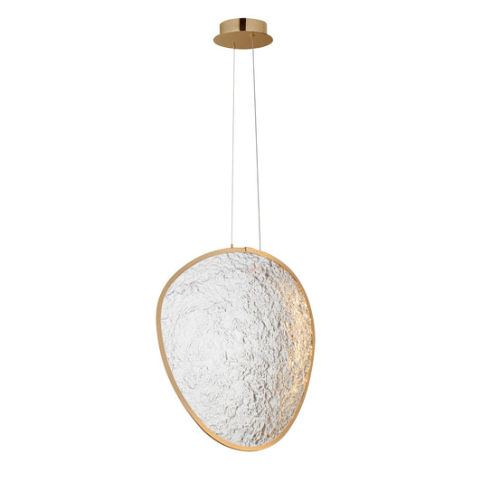 ET2 Lighting Moonscapes 1Lt 16" Single Pendant, Brushed Champagne