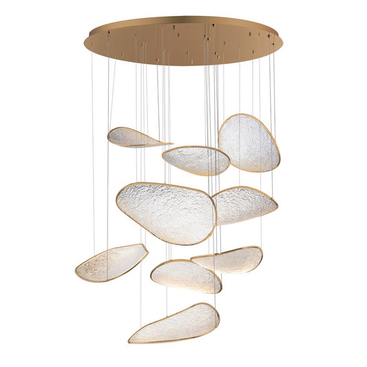 ET2 Lighting Moonscapes 9Lt Multi-Light Pendant, Brushed Champagne - E24979-BCN