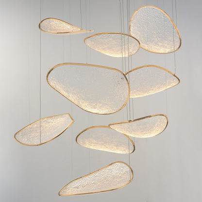 ET2 Lighting Moonscapes 9Lt Multi-Light Pendant, Brushed Champagne