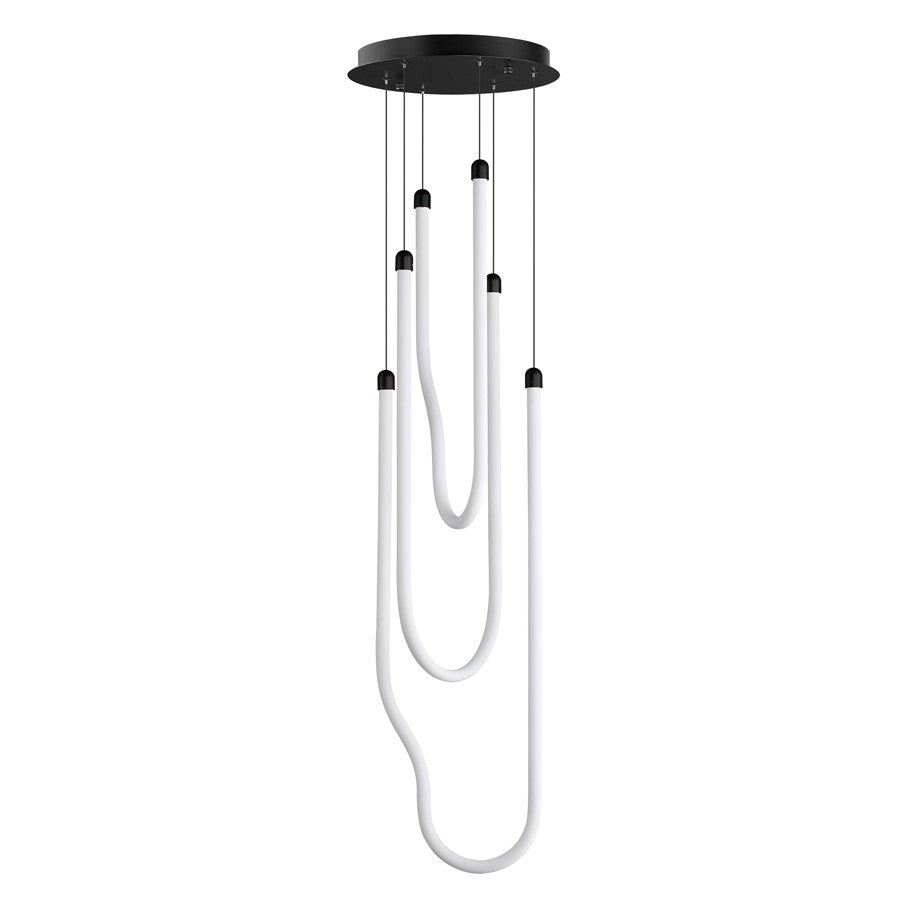 ET2 Lighting Soleil 3-Light LED Pendant, Black