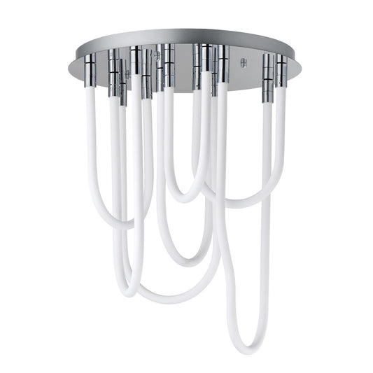 ET2 Lighting Soleil 7-Light LED RD Flush Mount, Polished Chrome