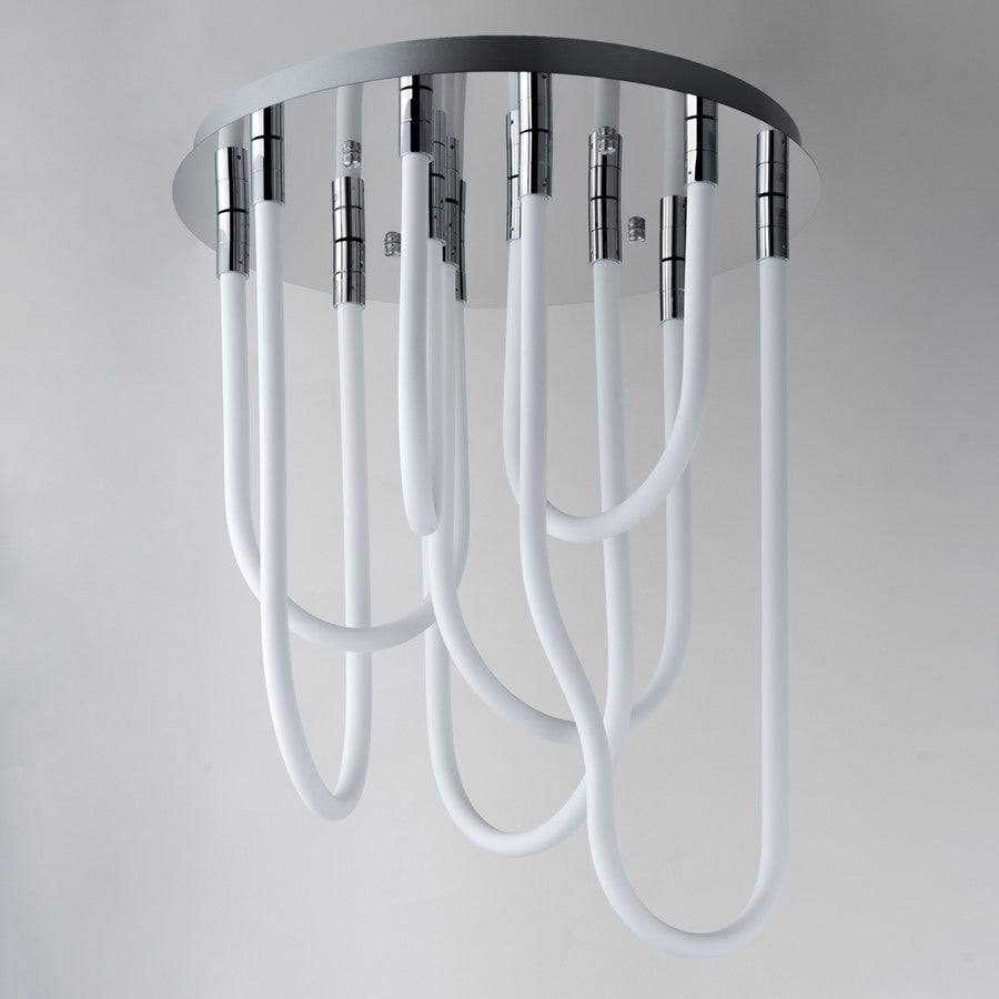 ET2 Lighting Soleil 7-Light LED RD Flush Mount, Polished Chrome