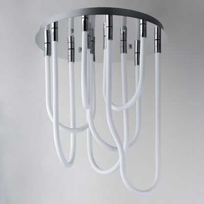 ET2 Lighting Soleil 7-Light LED RD Flush Mount, Polished Chrome