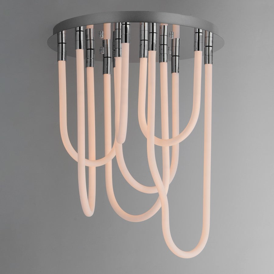 ET2 Lighting Soleil 7-Light LED RD Flush Mount, Polished Chrome