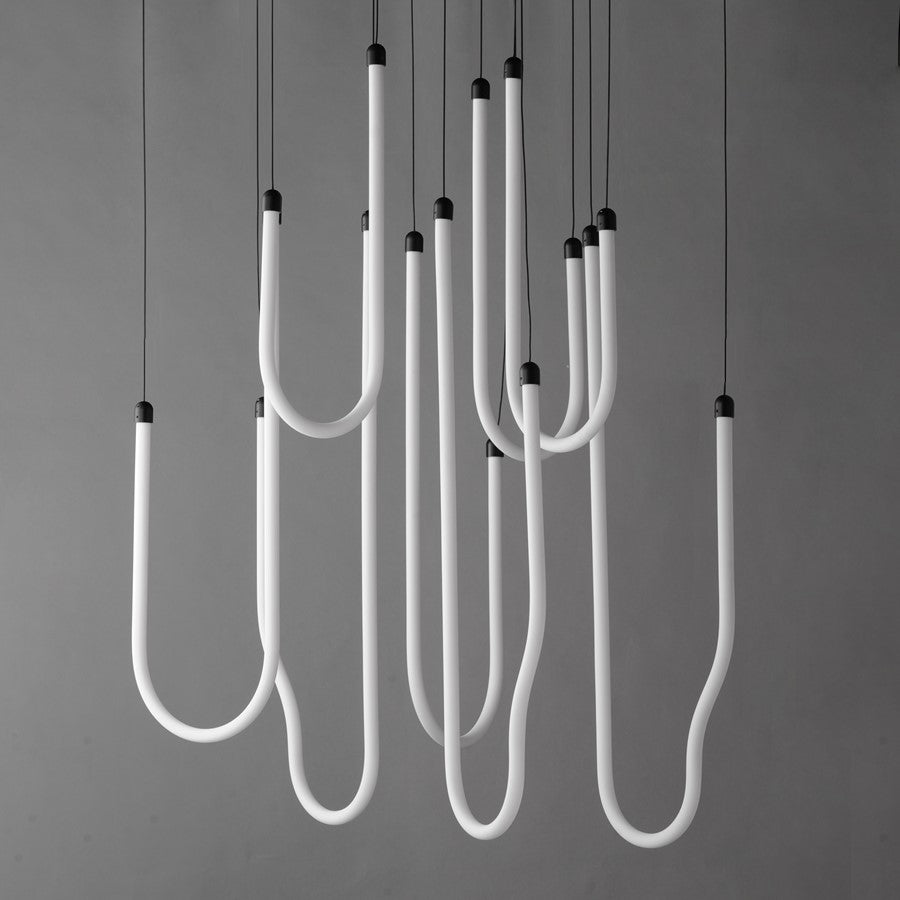 ET2 Lighting Soleil 8-Light LED Pendant, Black