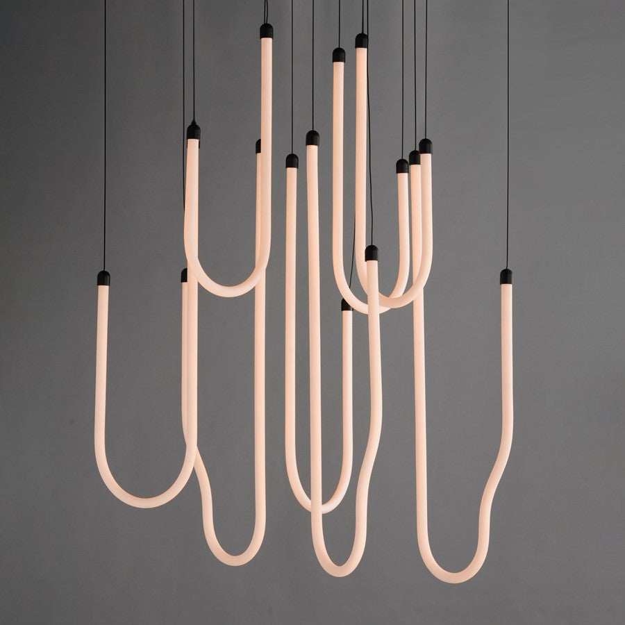 ET2 Lighting Soleil 8-Light LED Pendant, Black