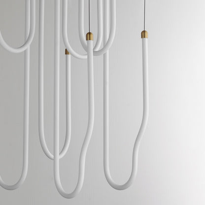 ET2 Lighting Soleil 8-Light LED Pendant, Natural Aged Brass