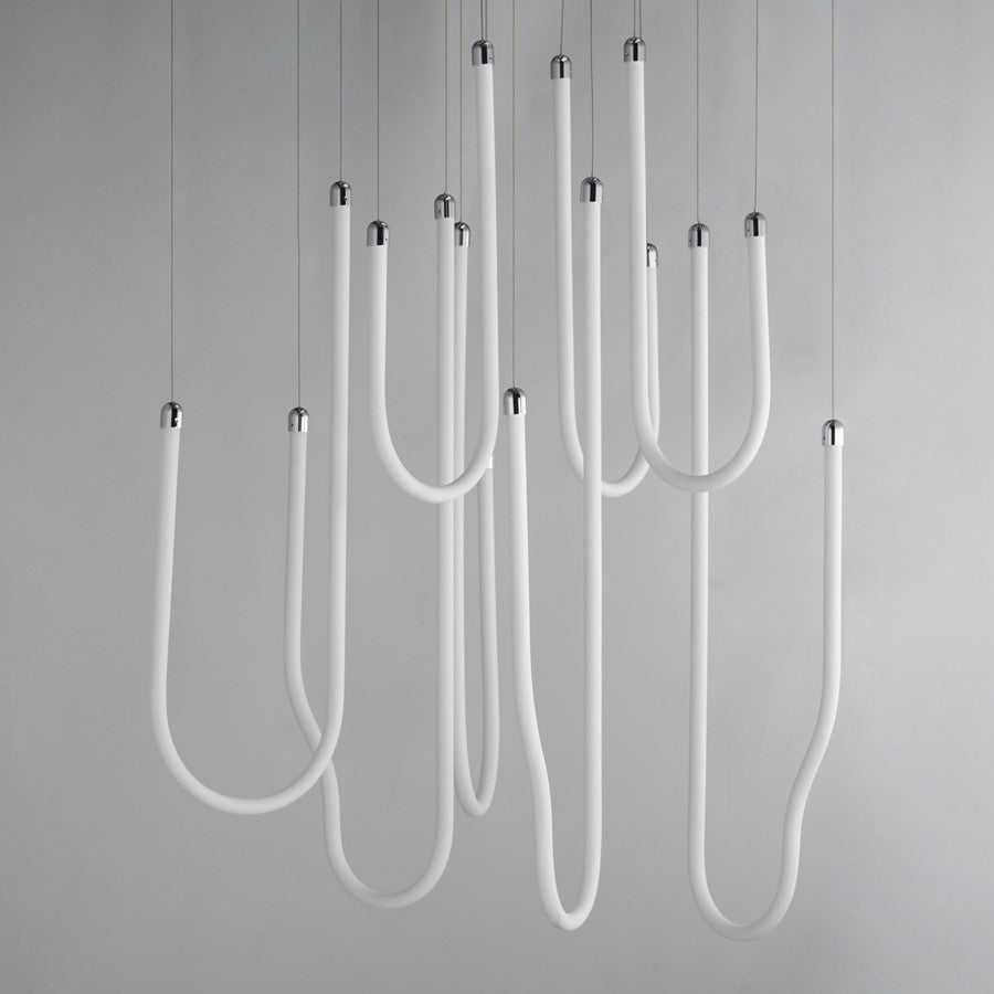 ET2 Lighting Soleil 8-Light LED Pendant, Polished Chrome
