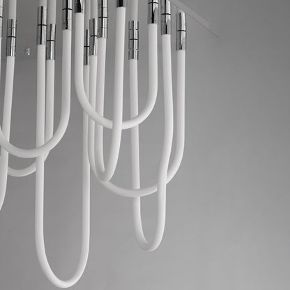 ET2 Lighting Soleil 14-Light LED SQ Flush Mount, Polished Chrome