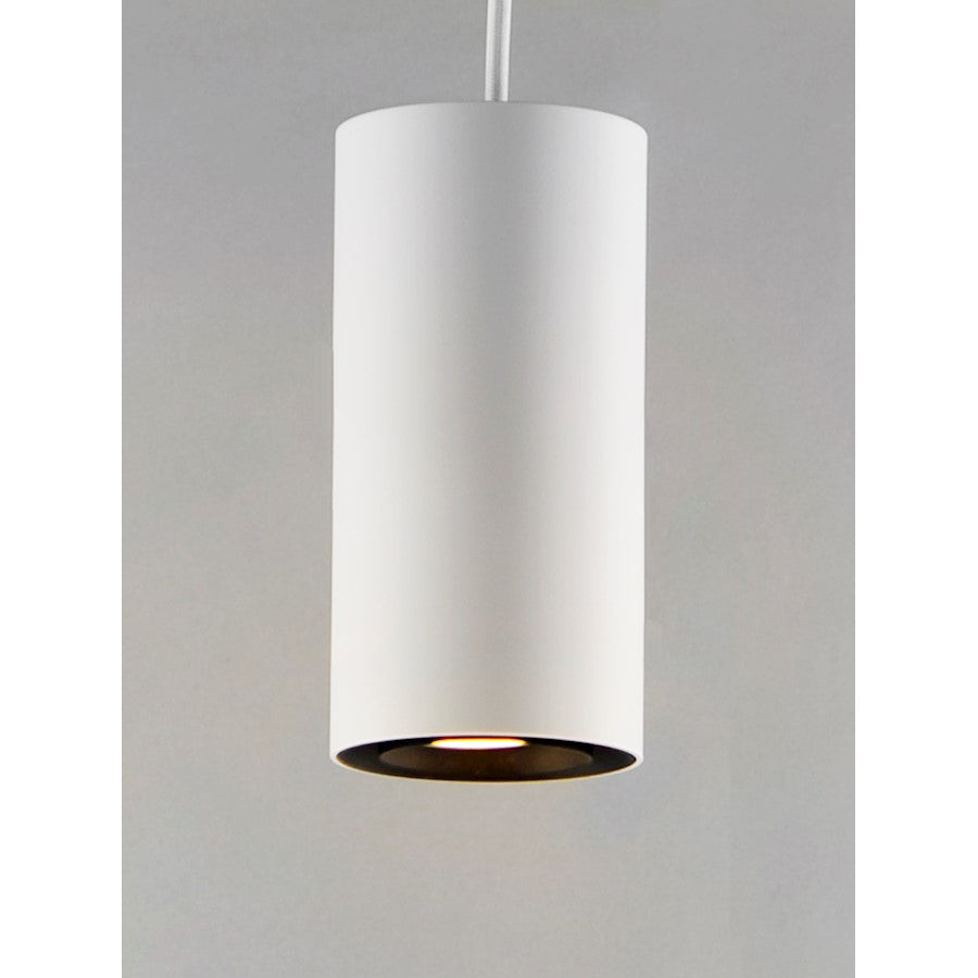 1 Light LED Pendant, White