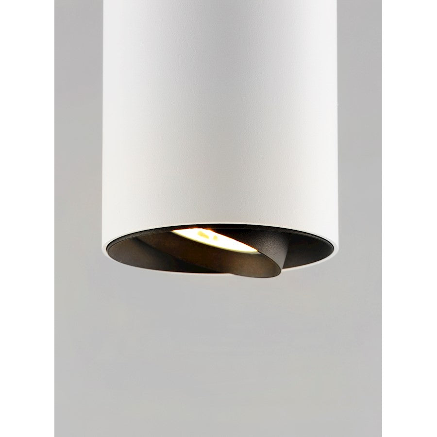 1 Light LED Pendant, White