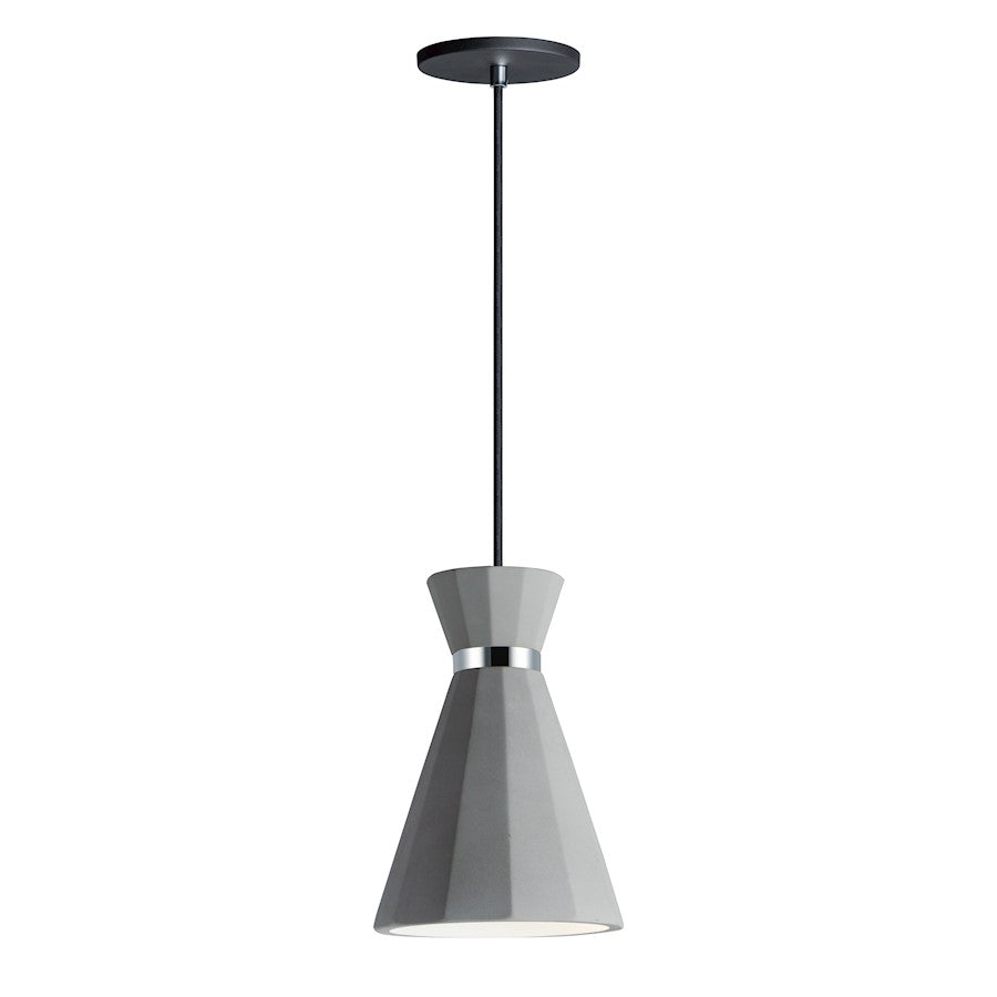 ET2 Lighting Sash LED 1-Light Pendant in Gray/Polished Chrome