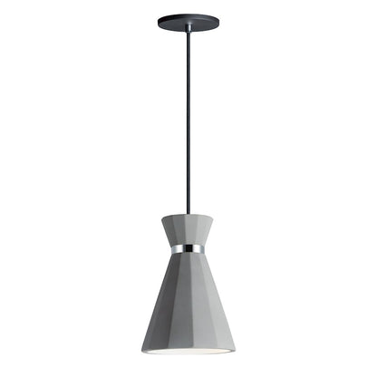 ET2 Lighting Sash LED 1-Light Pendant in Gray/Polished Chrome