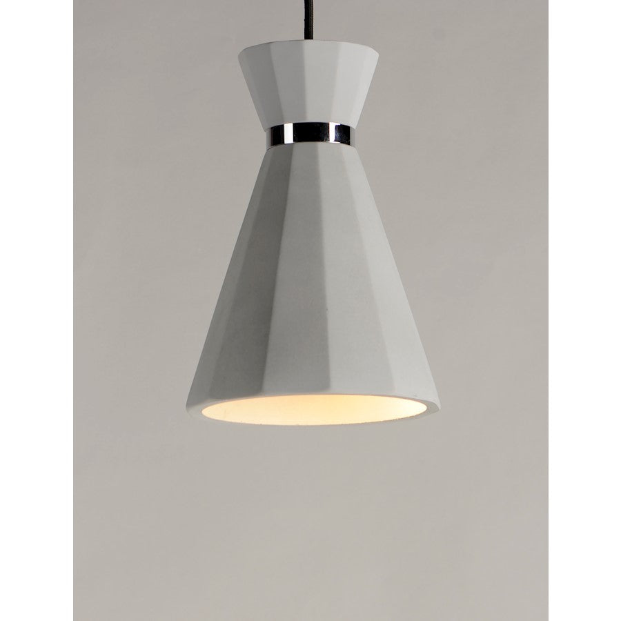 ET2 Lighting Sash LED 1-Light Pendant in Gray/Polished Chrome