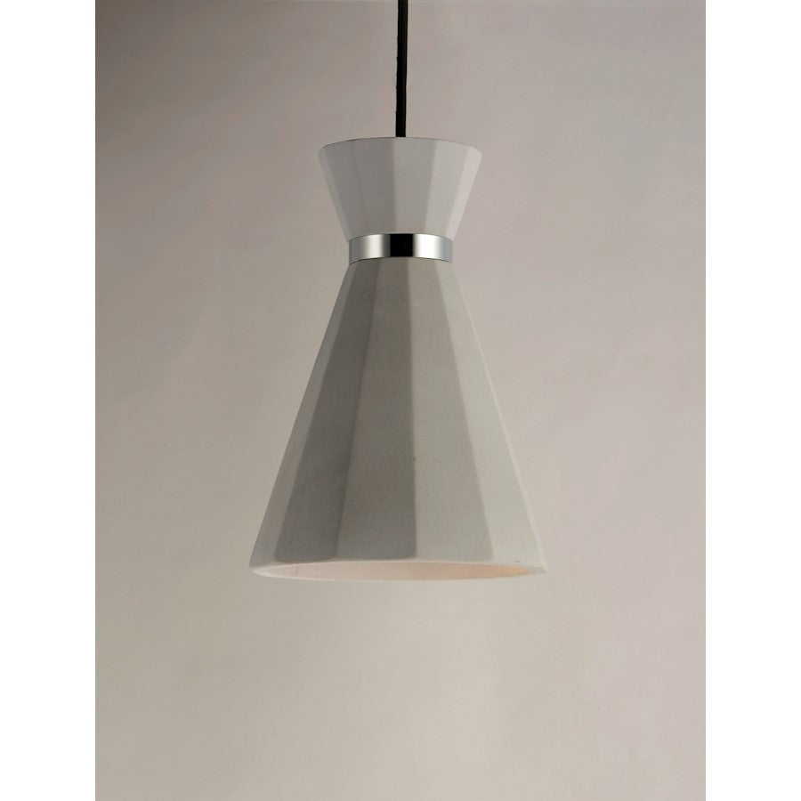 ET2 Lighting Sash LED 1-Light Pendant in Gray/Polished Chrome